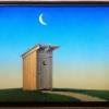 Illustration for a newspaper Sunday magazine about the disappearance of outhouses from the American landscape.
Acrylic on illustration board 19"x24"