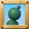 Ball Cactus
Acrylic on canvas  12"x12"
Pine wood frame